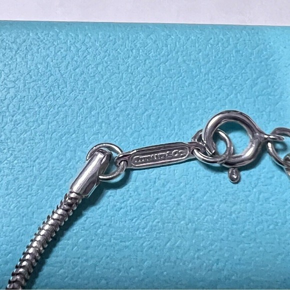 Vintage Tiffany & Co 1837 Bar Pendant Necklace Serling Silver 925 - Picture 5 of 9